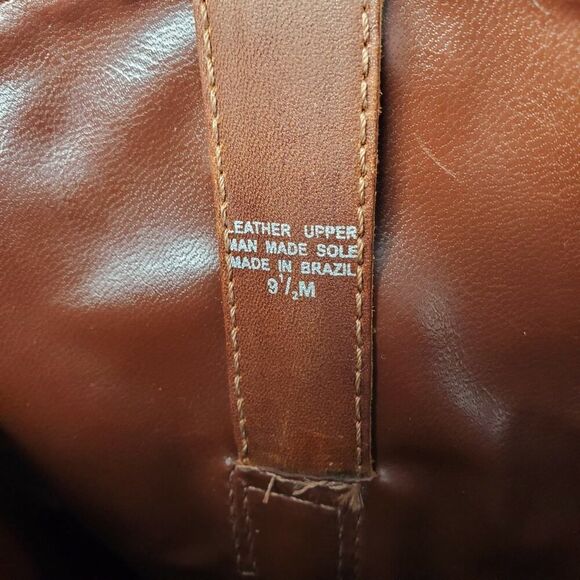 Matisse Boots Womens 9.5 Tall Brown‎ Leather Tooled Flower Western Boho Shoes - Picture 11 of 12